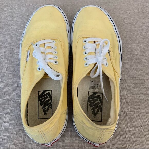 Vans Authentic Style Yellow Haze Shoes Unisex Women’s Size 8 Men’s Size 6.5 - Picture 2 of 8
